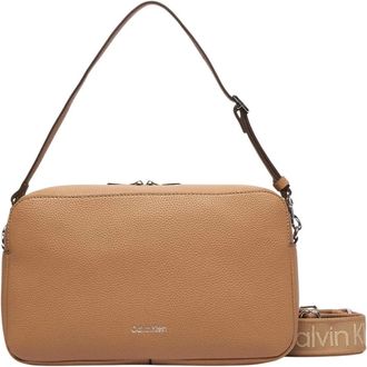 Calvin Klein Borsa a tracolla grande Webbing 2x - - Bags - Donna - Beige - ONE SIZE