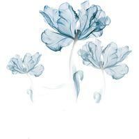 OEM Pegatinas De Pared De Flores Azul Claro, Flores Azules Grandes, Flores De Loto, Para Adultos, Salas De Estar, Dormitorios, Oficinas, Fondos De Sof&aacute;, D