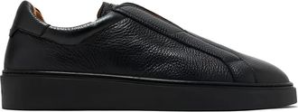 Magnanni slip-on leather sneakers - men - Leather/Rubber/Leather - 42.5 - Black