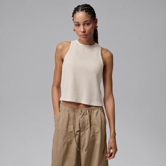 Nike Jordan Womens Jordan Flight Waffle Tank Top in Brown | IF1160-110