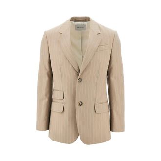 Ami Pinstriped wool single-breasted jacket Man 42