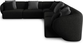 BLOOMINGLOFT 6-Sitzer Design-Ecksofa Chiara Chenille