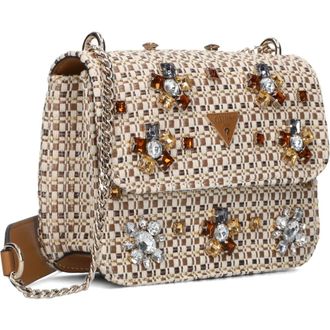 Guess Cross Body Bags, female, Brown, Size: ONE SIZE Convertible Xbody Flap Shoulder Bag