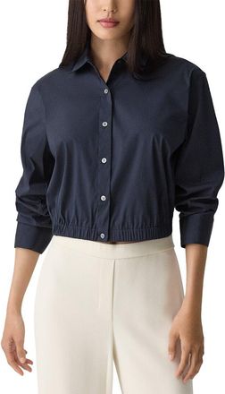 Theory Crop Wool-Blend Shirt