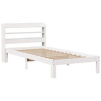 Berkfield Home Beautiful Bed Frame with Headboard without Mattress White 75x190 | Size: Small Single