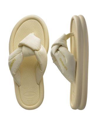 Havaianas Infradito boh&eacute;mien super imbottite color crema-Bianco