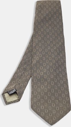 Giorgio Armani Vintage Grey Patterned Silk Tie