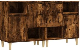 vidaXL Aparadores 2 uds madera contrachapada roble ahumado 60x35x70 cm vidaXL