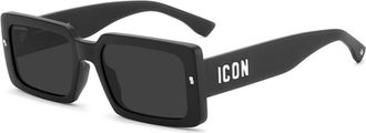 Dsquared2 Icon 0029/S 003(Ir) Zonnebril - Heren - Zonnebrillen - Zwart - 55 MM - Accessoires