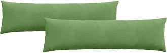 vidaXL Cojines De Sof&aacute; 2 Pcs Verde Claro 145 X 40 Cm Tela De Pana Vidaxl