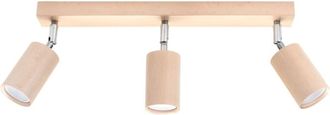 Wonderlamp L&aacute;mpara de techo estilo n&oacute;rdico de madera con 3 focos
