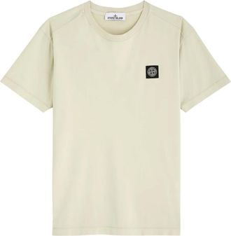 Stone Island T-shirt con applicazione logo - Toni neutri