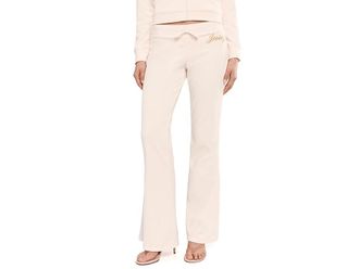 Juicy Couture Heritage Low Rise Track Pants With Contrast Rib Womens Clothing Soft Glow : LG (US 10-12) 32.5, Cotton/Polyester