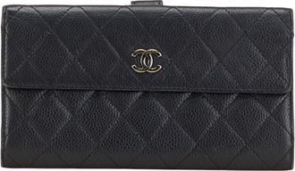 Chanel Matelasse Grained Calfskin Long Wallet (Bi-Fold) (Pre-Owned)