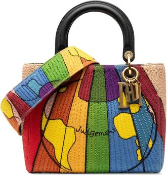 Dior Pre-owned Dior Medium Canvas Beaded and Embroidered Tarot Judgment Lady Dior PQAMHK7HIDR14P5D