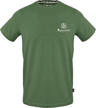 Aquascutum Heren Logo Katoen Regular T-shirt (Militair Groen)