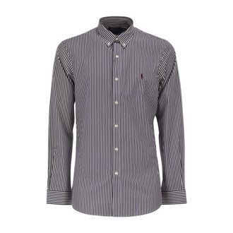 Polo Ralph Lauren Overhemden, Heren, Blauw, S, Katoen, Gestreepte Button-Down Overhemd