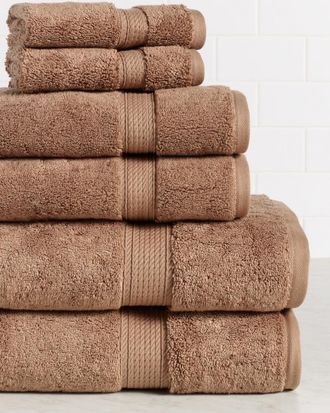 Superior Highly Absorbent 6Pc Ultra Plush Solid Egyptian Cotton Towel Set