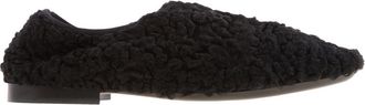 Ferragamo Albali Shearling Point-Toe Flats, Size 7 C