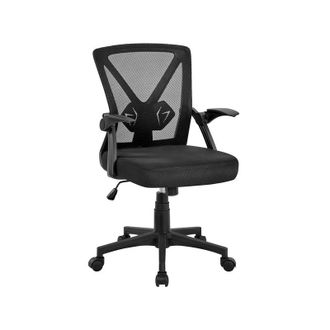Yaheetech Yaheetech - Sedia da Ufficio Ergonomica Lombare Scrivania Girevole a Rotelle in Rete Traspirante Reclinabile Altezza Regolabile Grigio
