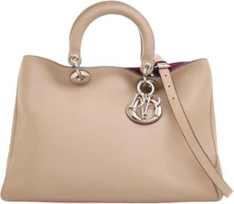 Dior Pre-owned Leather dior-bags - Dames - Vintage Handtas - Beige - ONE Size - Leer - Vintage