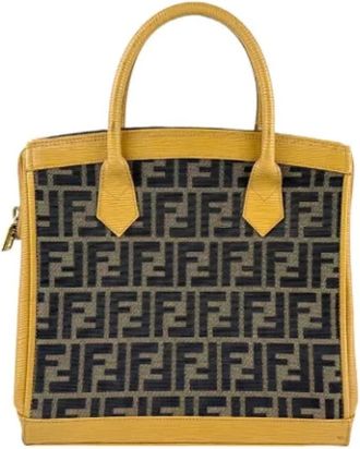 Fendi Pre-owned Handbags, female, Beige, Size: ONE SIZE Pre-owned Canvas fendi-bags