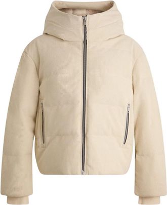 Fusalp Barsy Velvet Down Jacket - Dames - Gewatteerde jassen - Beige - XL - Polyester - Jassen