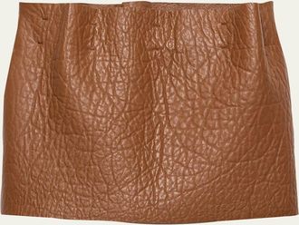 Prada Nappa Leather Mini Skirt