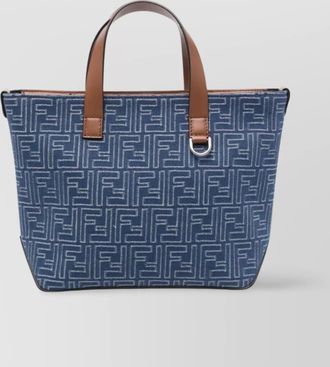Fendi logo pattern small tote bag