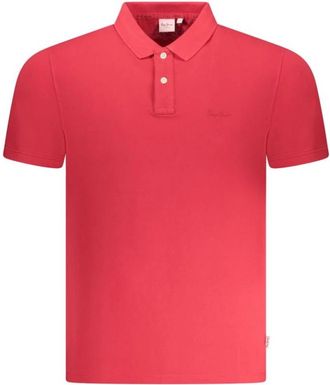 Pepe Jeans London Rode Katoenen Heren Polo Shirt - Heren - Polos - Rood - XL - Katoen - Tops