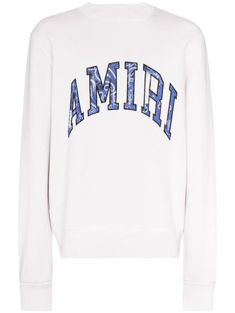 Amiri Sweater met logo applicatie - Wit