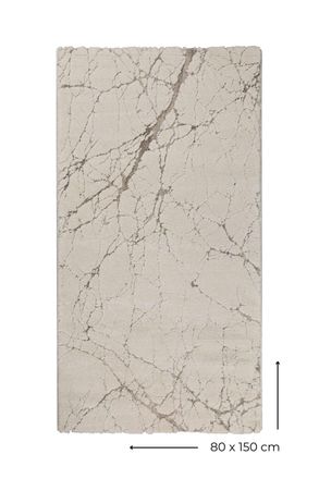 Wecon Home Alfombra dise&ntilde;o inspiraci&oacute;n natural en relieve tonos beige 80x150