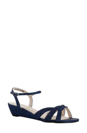 Touch Ups Lena Wedge Sandal in Navy at Nordstrom, Size 10.5