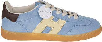 Hogan Low-Top Light Blue Sneakers with Amber Rubber Sole