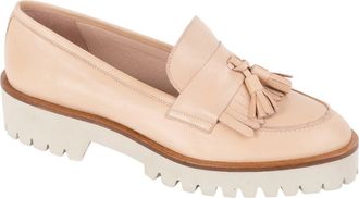 Patricia Green Beckham Tassel Lug Loafer in Nude/white at Nordstrom, Size 6