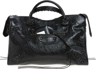 Balenciaga Medium Le City Leather Satchel in 1000 Black at Nordstrom