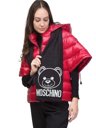 Moschino Womens Scarf Black Wool Accessories Acrilico