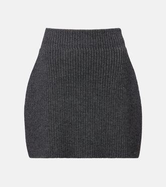 Givenchy Ribbed-knit wool and alpaca-blend miniskirt