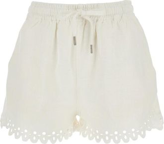 Isabel Marant Balyme Shorts - Dames - Bermuda - Wit - S - Katoen - Korte Broeken