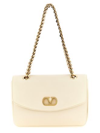 Valentino Garavani White Lamb Leather Shoulder Womens Bag