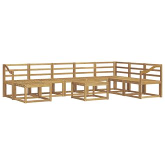 vidaXL Conjunto De Sof&aacute;s De Exterior 9 Pcs Blanco Vidaxl