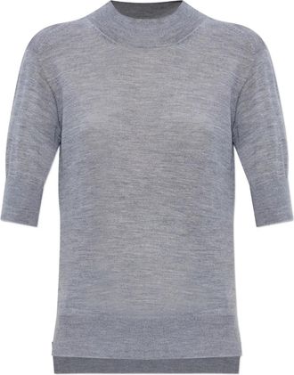 Jil Sander Fijngebreid T-shirt - Grijs