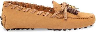 Tod's Gevlochten Loafers van Leer met Kwastjes - Dames - Loafers - Bruin - 37 EU - Leer - Schoenen