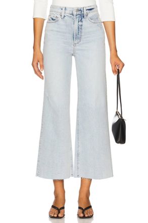 Pistola Denim Lana High Rise Crop Wide Leg Jeans In Blue