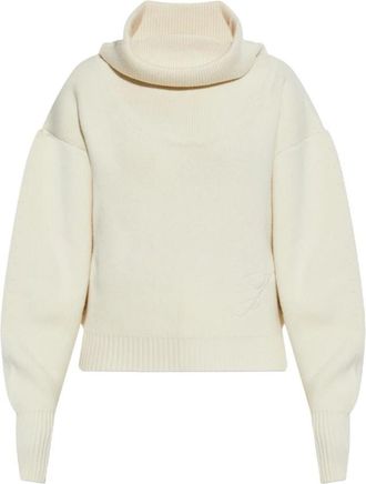 Jacquemus Pallone Knit - Dames - Coltruien - Wit - M - Wol - Truien & Vesten