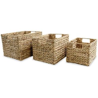 vidaXL Set di Cesti Portaoggetti 3 pz in Giacinto dAcqua - Vidaxl