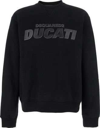Dsquared2 Crewneck Sweatshirt - Heren - Sweatshirts - Zwart - XL - Katoen - Hoodies & sweatvesten