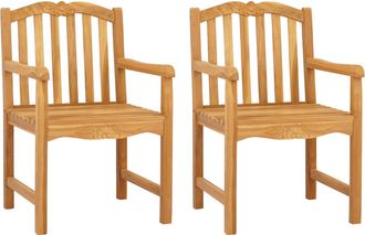vidaXL Silla De Concha Tallada A Mano 2 Uds. Natural Vidaxl