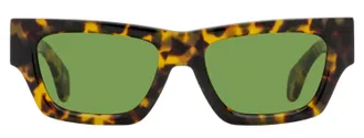 Palm Angels PERI10J Rectangular Acetate Sunglasses - Brown