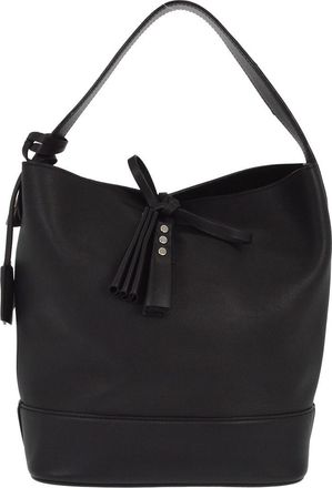 Louis Vuitton Nn14 Cuir Nuance Bucket Bag Leather Black Leather Handbag (Pre-Owned)